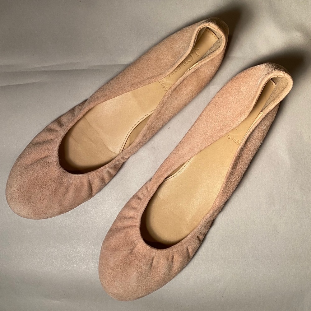 Pretty J Crew light pink suede Cece ballet flats, sz 10 - Picture 8 of 8